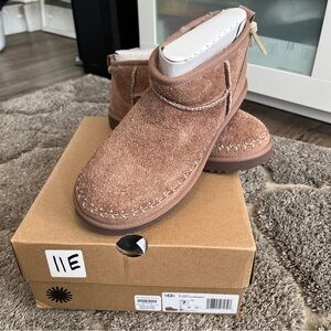 UGG Classic Ultra Mini Biarritz Genuine Shearling Lined Bootie